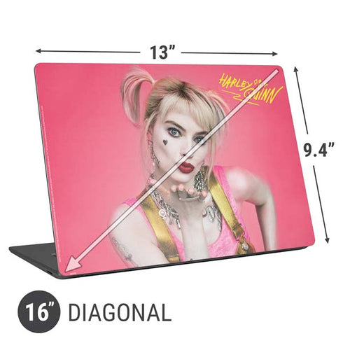 DC Comics Harley Quinn Movie Character Poster Universal Laptop 16in (13 x 9.4in) Skin